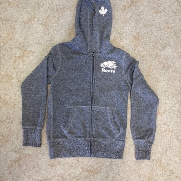 Roots Hoodie Kids size: L ( 9 to 10 Year Old ) - Light Grey - Picture 1 of 7